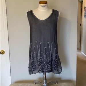 Soft Surroundings double layer embroidered tunic